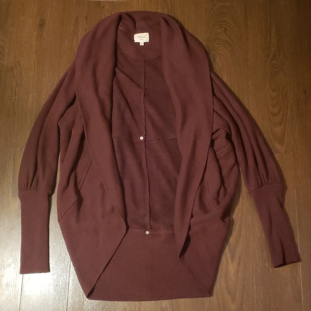 NEW WILFRED Aritzia cacoon cardigan soft jersey